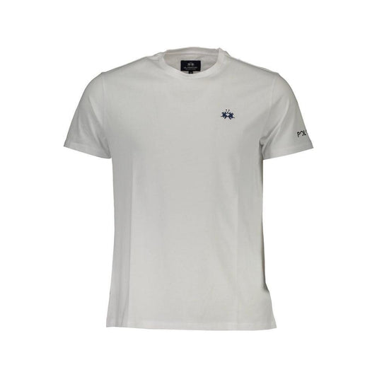 La Martina White Cotton Men T-Shirt LA-37718-M