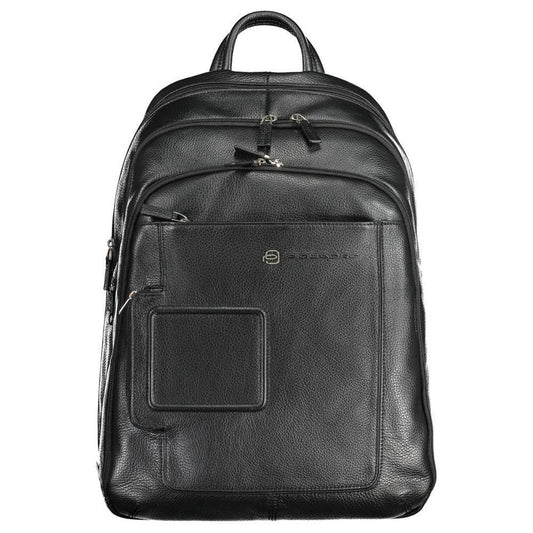 Piquadro Black Leather Men Backpack PI-20664