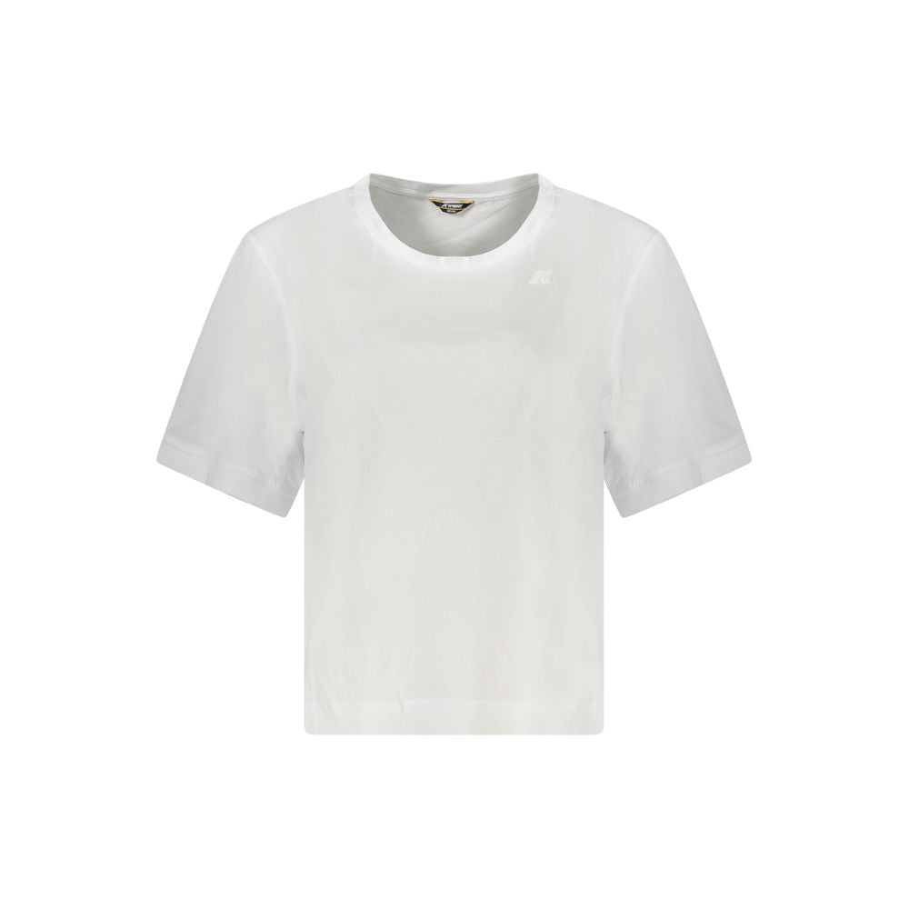 K-WAY White Cotton Women Top KW-34336-L