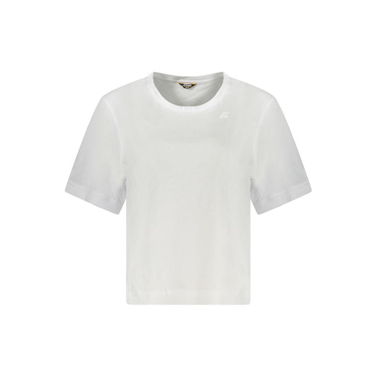K-WAY White Cotton Women Top KW-34336-L