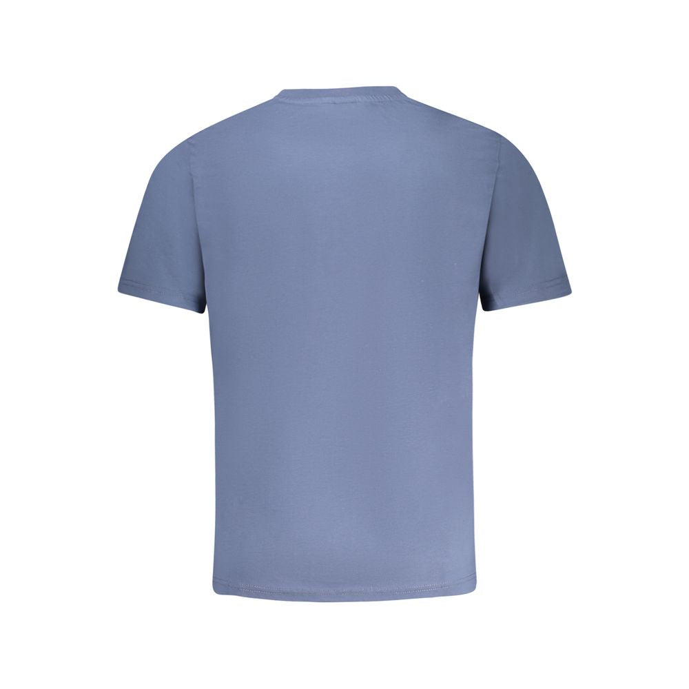North Sails Blue Cotton Men T-Shirt back view showing simple design and quality fabric.