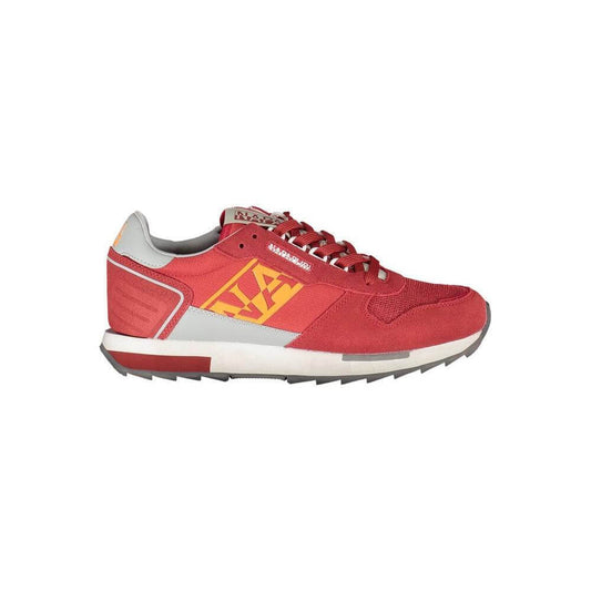 Napapijri Red Leather Men Sneaker NA-38013-EU43/US10