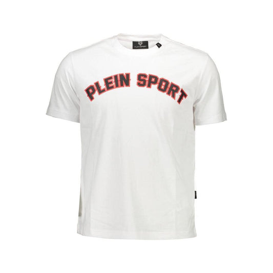 Plein Sport White Cotton Men T-Shirt PL-9596-XL