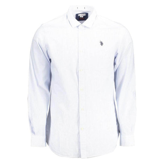 U.S. POLO ASSN. Light Blue Cotton Men Shirt US-16871-XXL