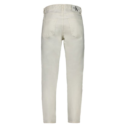 Calvin Klein White Cotton Jeans Denim