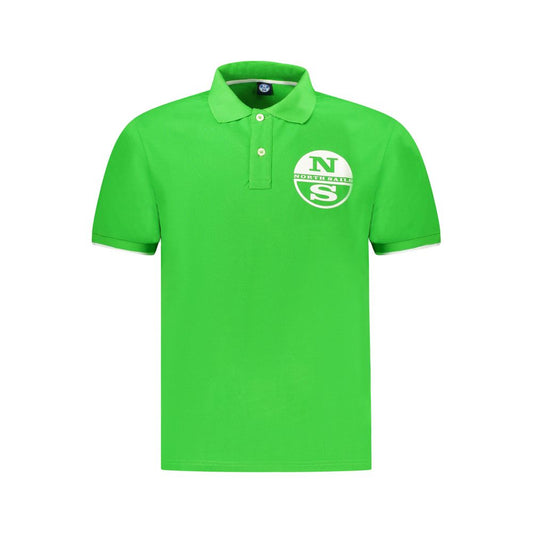 North Sails Green Cotton Men Polo Shirt NO-34360-M