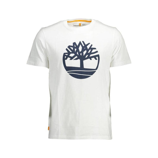 Timberland White Cotton Men T-Shirt TI-38099-S