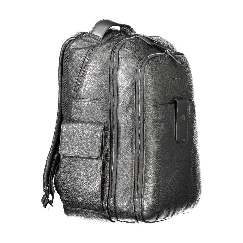 Piquadro Black Leather Men Backpack PI-32851