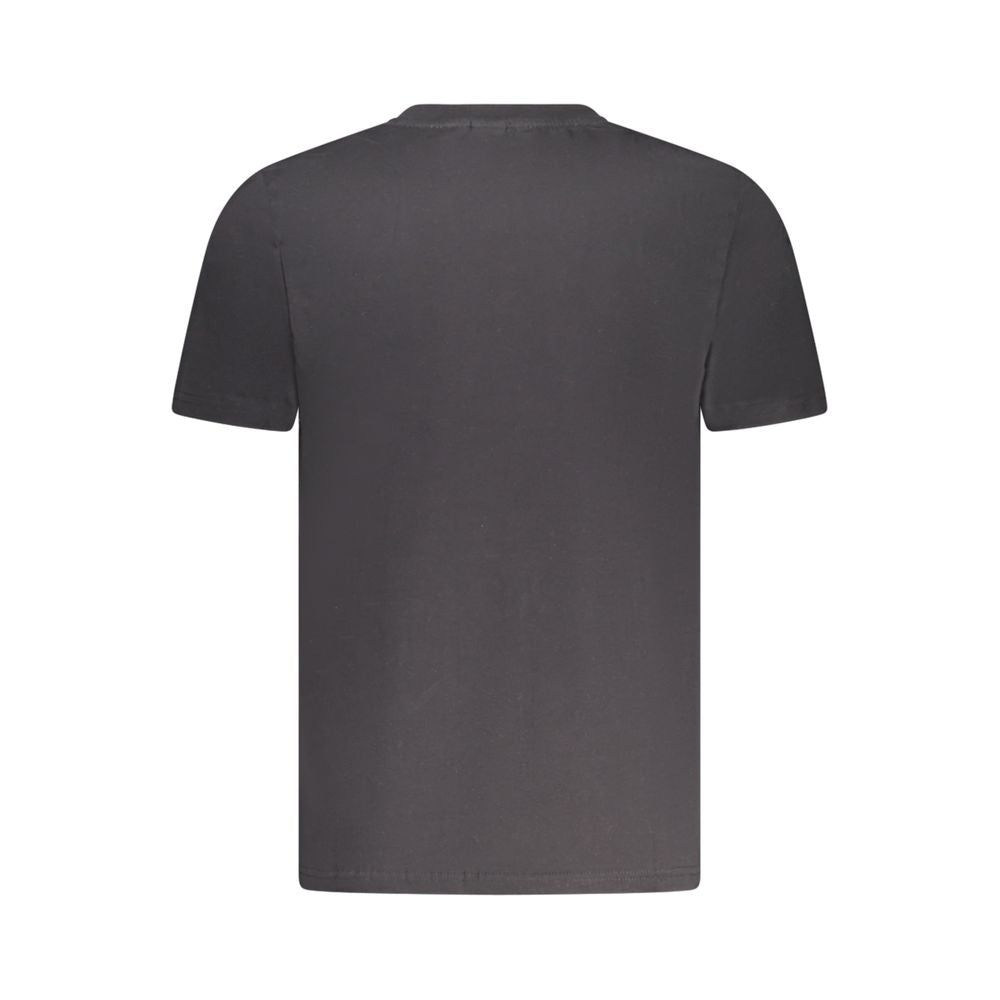 Back view of a North Sails Black Cotton Men T-Shirt showcasing premium short-sleeve design and crew neck.