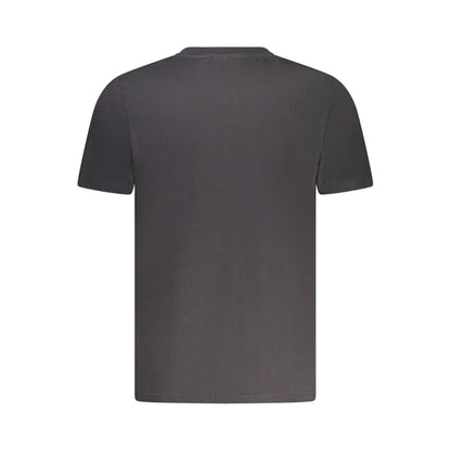 Back view of a North Sails Black Cotton Men T-Shirt showcasing premium short-sleeve design and crew neck.