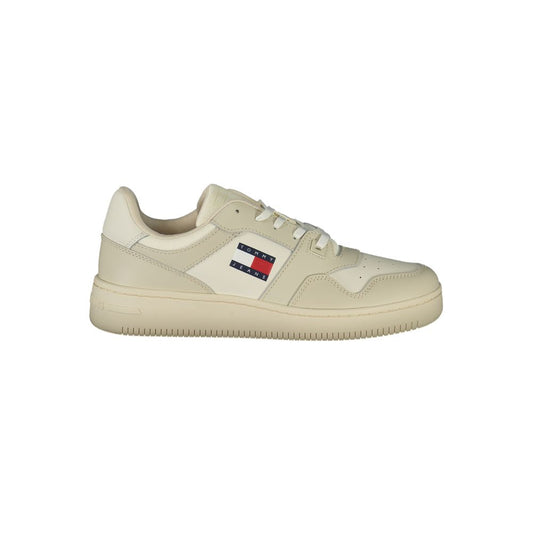 Tommy Hilfiger Beige Leather Men Sneaker TO-35336-EU40/US7