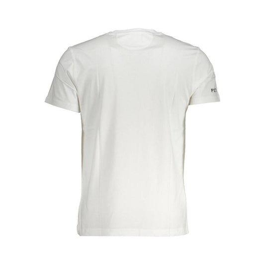 La Martina White Cotton Men T-Shirt LA-37355-M