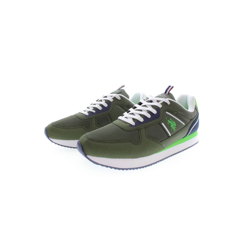 U.S. POLO ASSN. Verde Polyurethane Men Sneaker 1728,67403481248,Athletic - Sneakers - Shoes,EU44/US11,EU45/US12,Green,Men,New with tags,Shoes,Sneakers - Shoes,U.S. POLO ASSN.