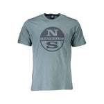 North Sails Green Cotton Men T-Shirt NO-37847-M