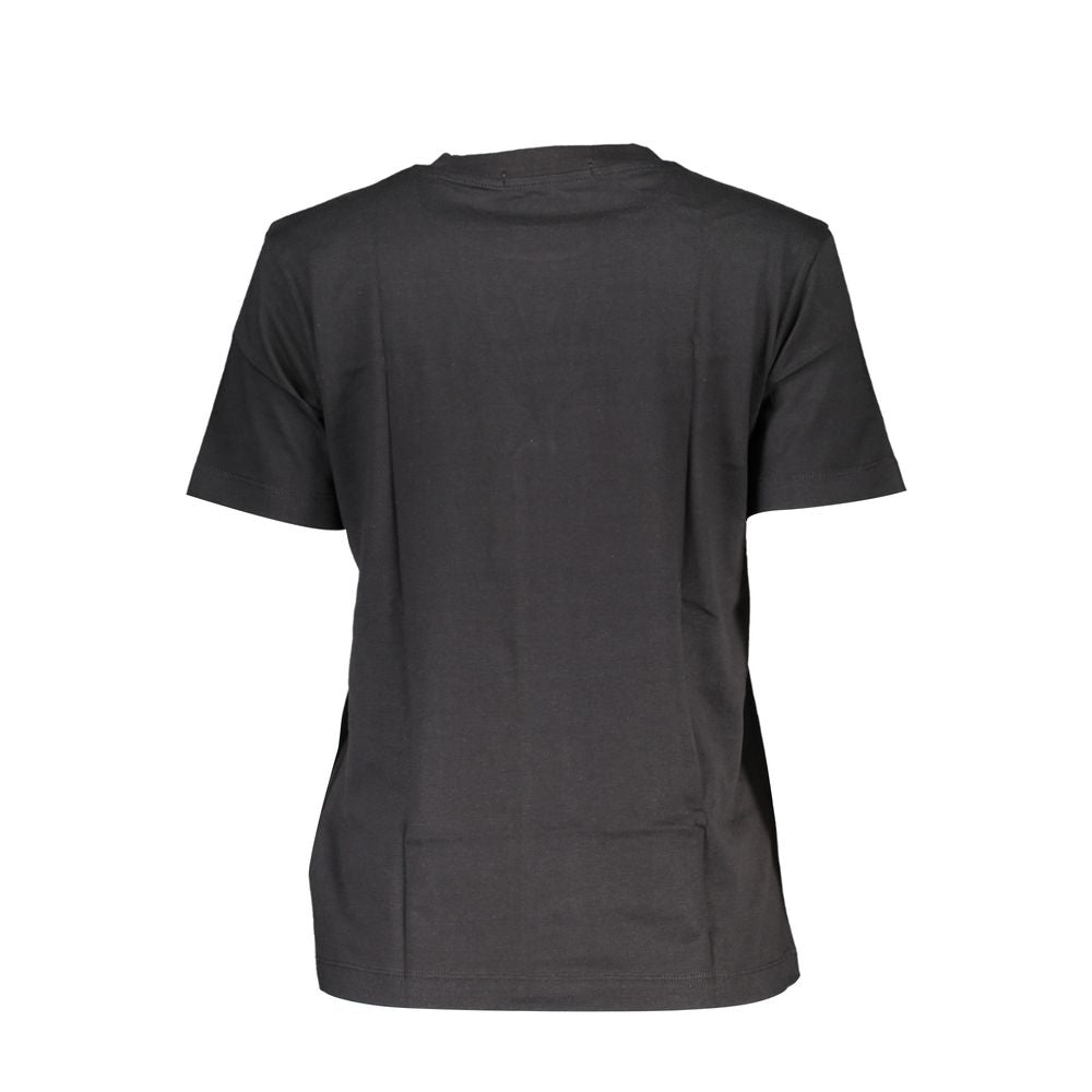 Calvin Klein Black Cotton Women T-Shirt CA-37142-2XS