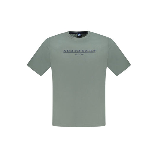 North Sails Green Cotton Men T-Shirt NO-33756-S