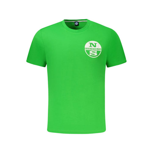 North Sails Green Cotton Men T-Shirt NO-34369-M