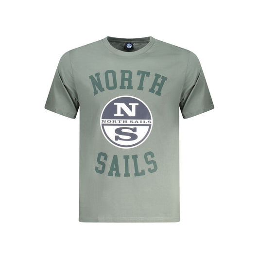 North Sails Green Cotton Men T-Shirt NO-35048-S