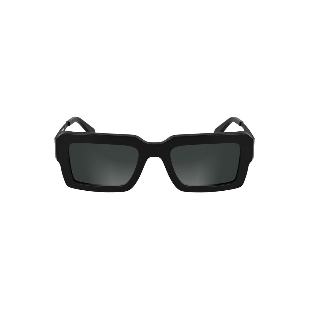 Calvin Klein Black Acetate Women Sunglasses with sleek rectangular lenses offering style and UV protection.