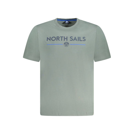 North Sails Green Cotton Men T-Shirt NO-33989-S