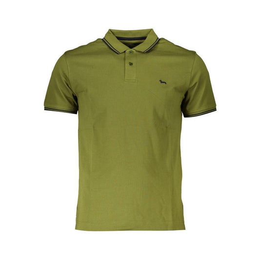Harmont & Blaine Sharp Green Contrast Polo Shirt HA-28221-S