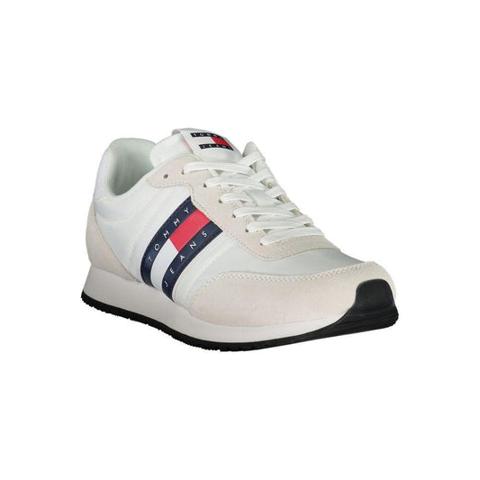 Tommy Hilfiger Sleek White Sneakers with Contrasting Details TO-28523-EU42/US9