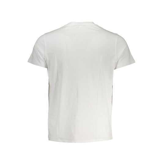 K-WAY Elegant White Cotton T-Shirt with Pocket Detail KW-28841-XXL