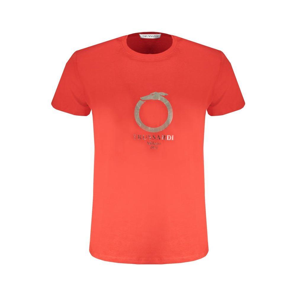 Trussardi Red Cotton T-Shirt TR-30137-S