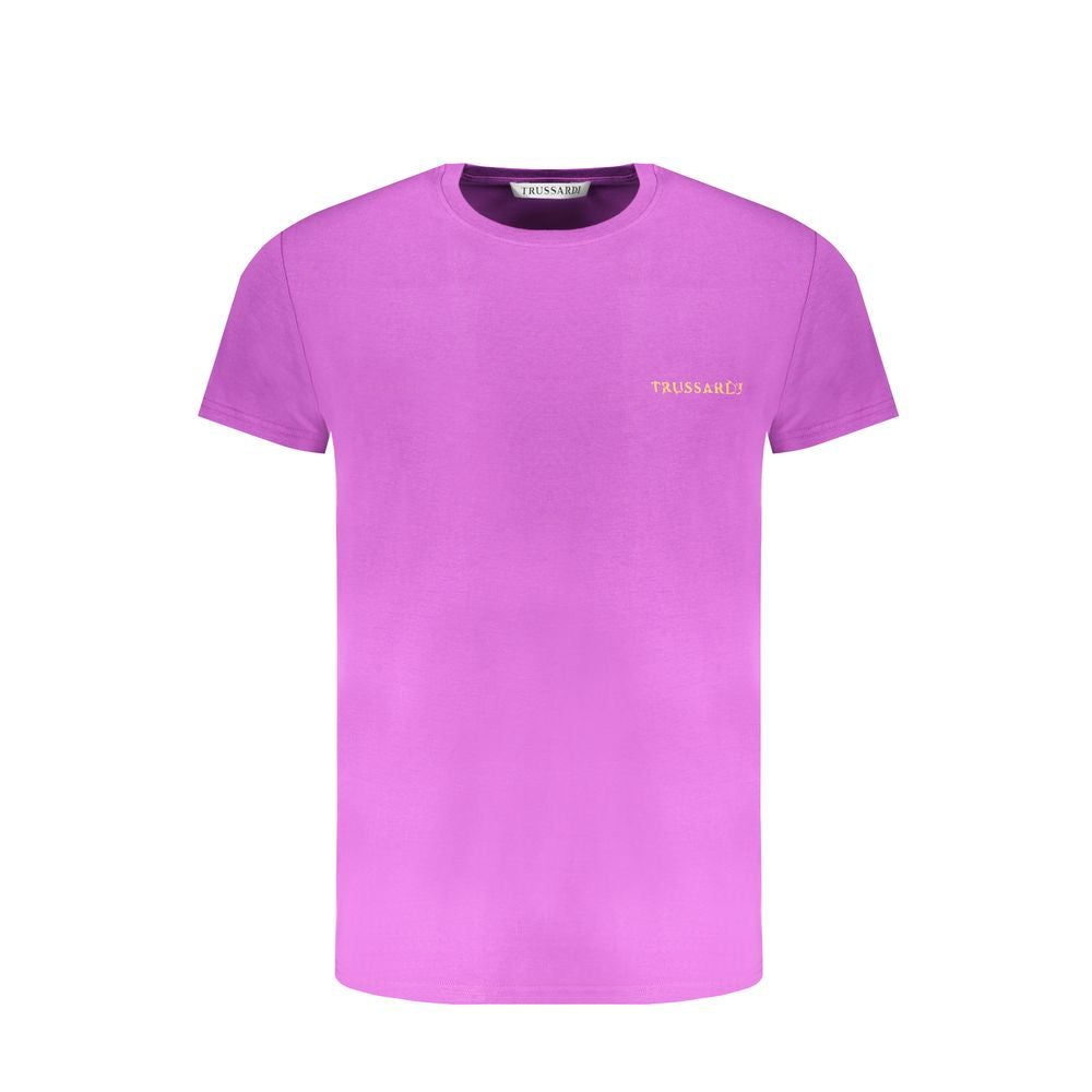 Trussardi Purple Cotton T-Shirt TR-30136-XL
