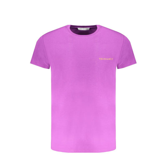 Trussardi Purple Cotton T-Shirt TR-30136-M