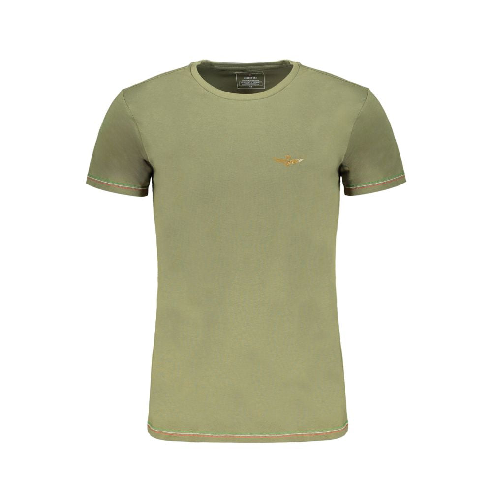 Aeronautica Militare Green Cotton T-Shirt AE-31103-XXL