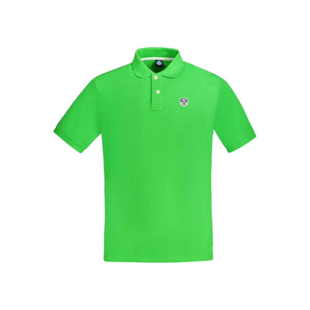 North Sails Green Cotton Men Polo Shirt NO-33774-S