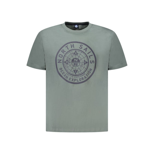 North Sails Green Cotton Men T-Shirt NO-34347-S