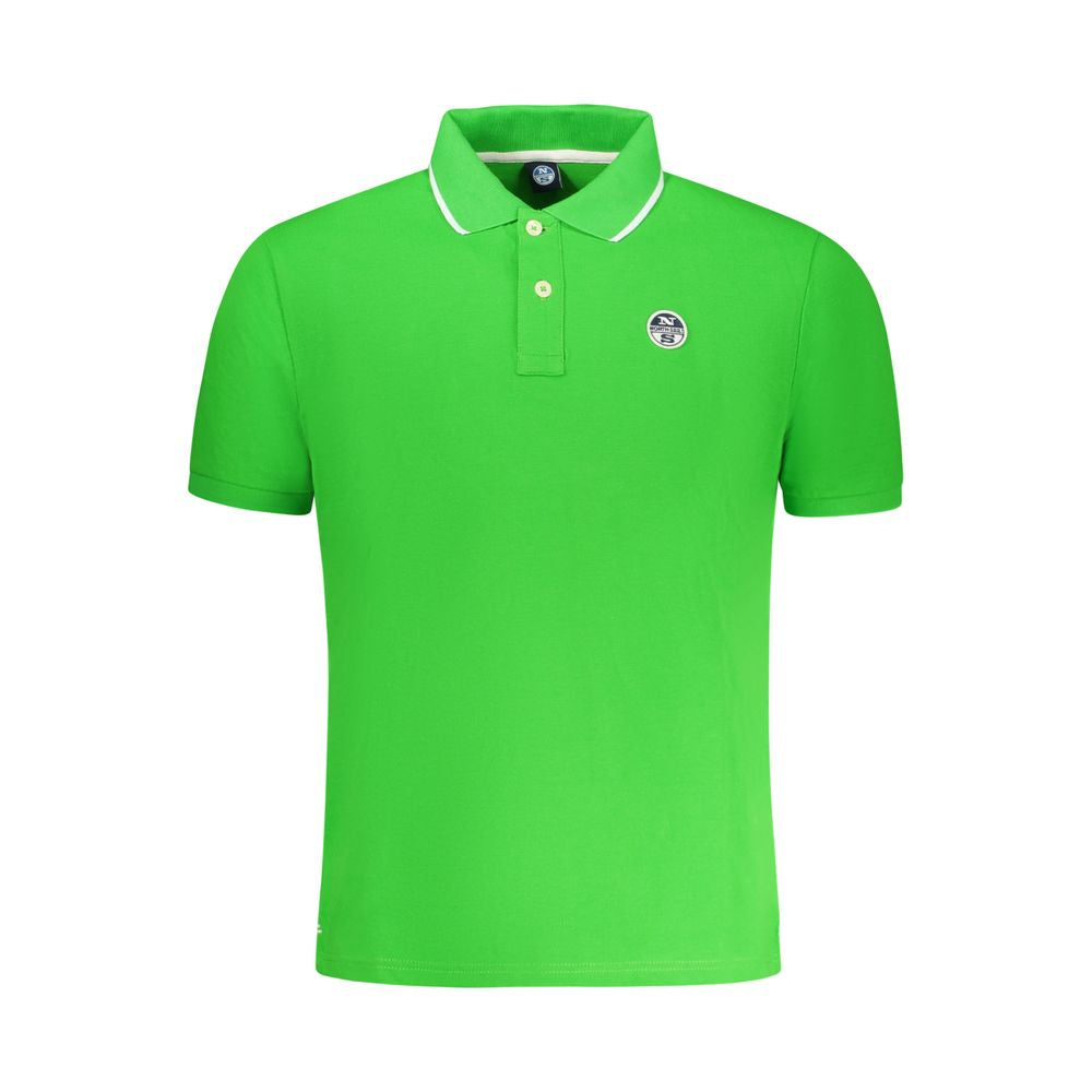 North Sails Green Cotton Men Polo Shirt NO-35042-S