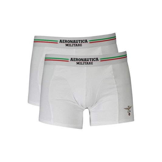 Aeronautica Militare White Cotton Men Boxer AE-37960-M