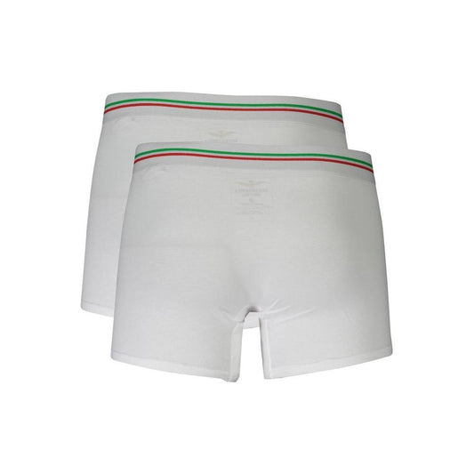 Aeronautica Militare White Cotton Men Boxer AE-37960-M