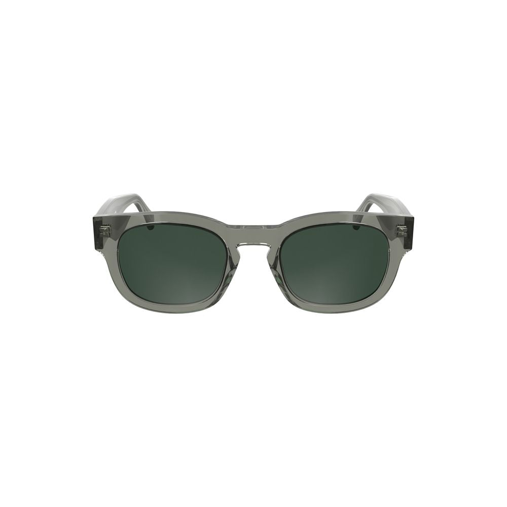 Calvin Klein Gray Acetate Women Sunglasses with smoky lenses and signature logo, featuring 50mm lens width and sophisticated design.