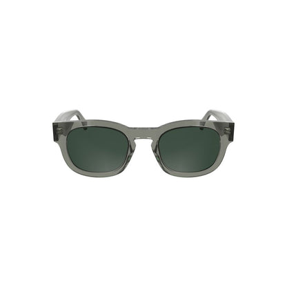 Calvin Klein Gray Acetate Women Sunglasses with smoky lenses and signature logo, featuring 50mm lens width and sophisticated design.