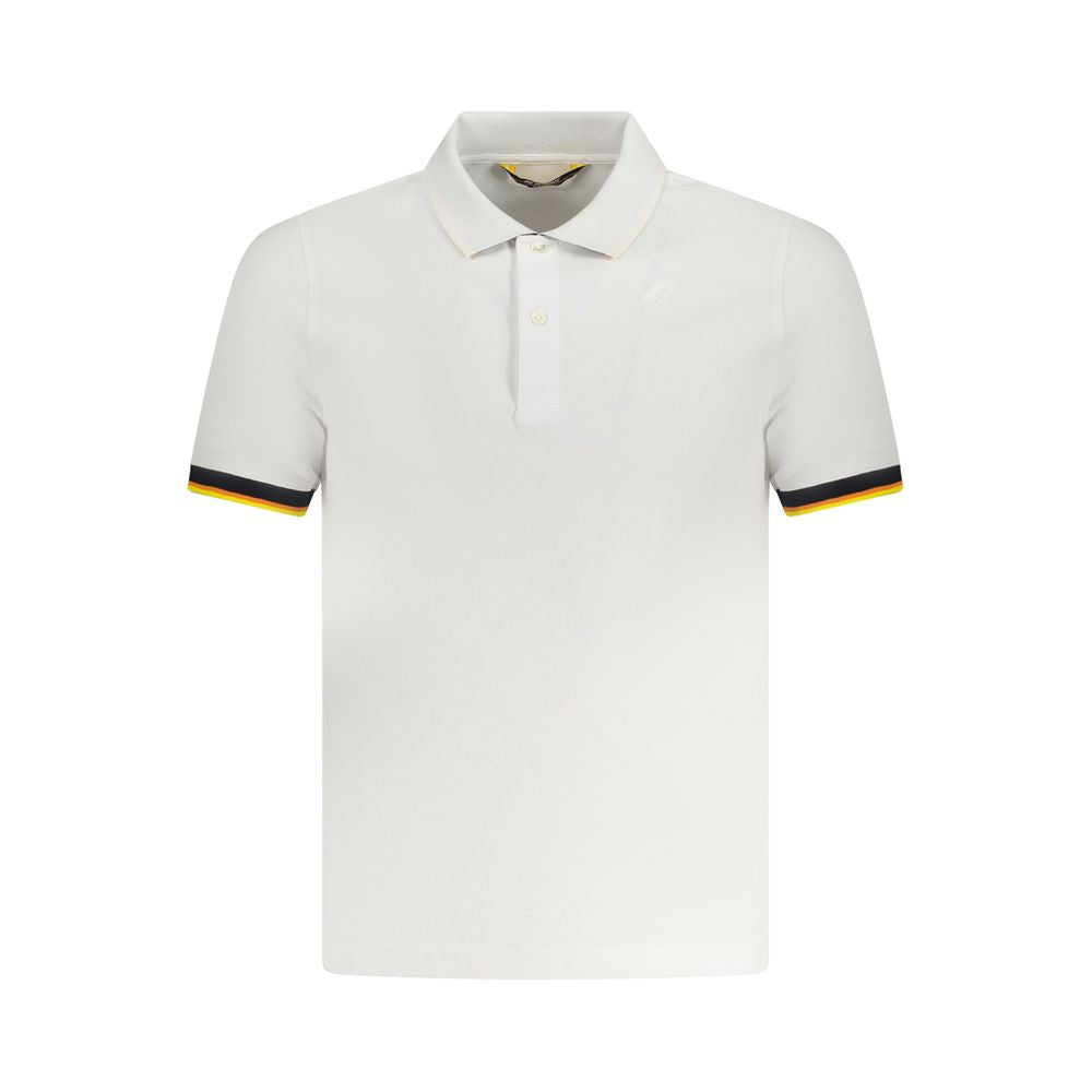 K-WAY White Cotton Polo Shirt KW-38381-S