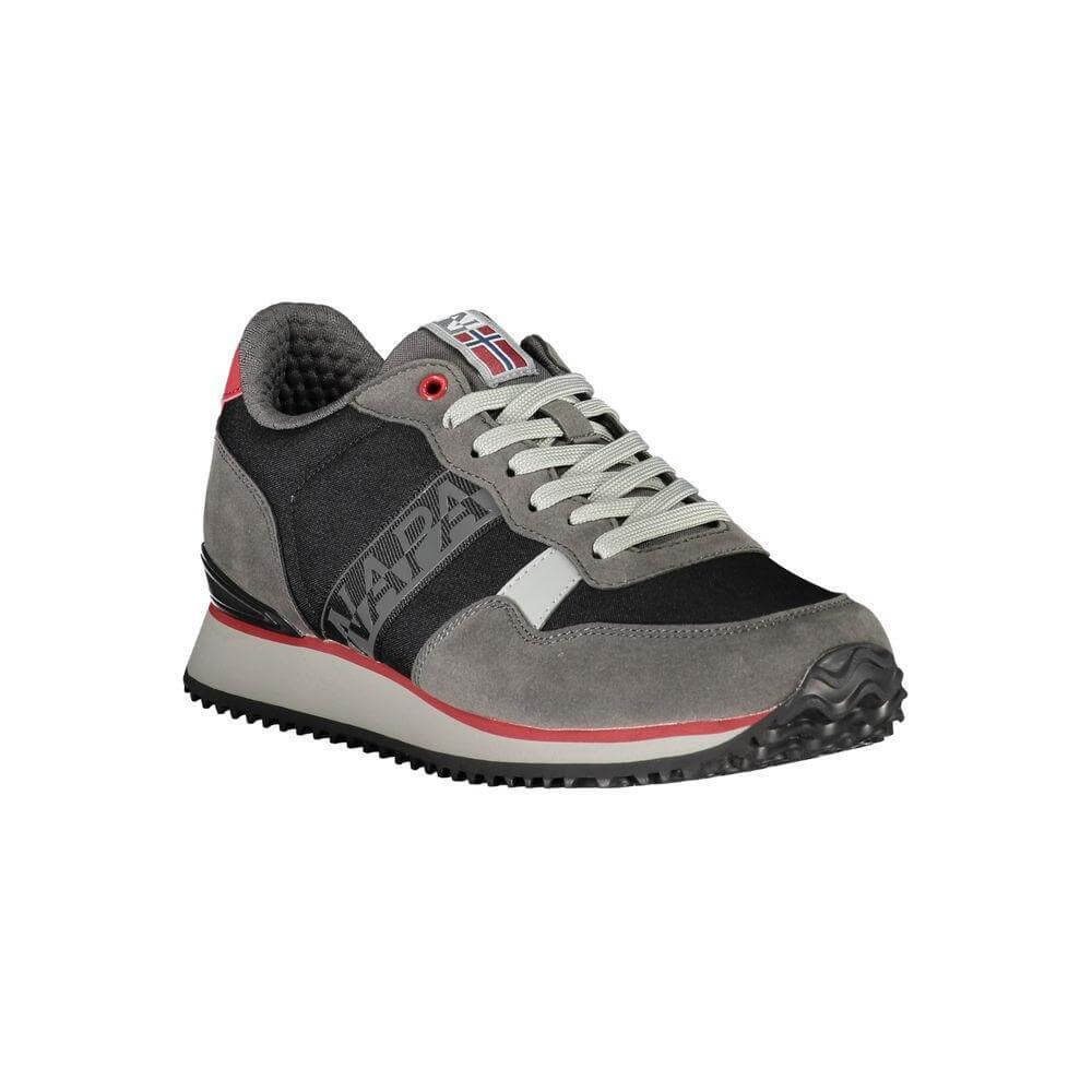 Napapijri Sleek Black Lace-Up Sport Sneakers NA-23095-EU41/US8