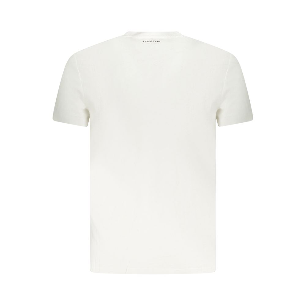 Trussardi White Cotton Men T-Shirt TR-36615-S