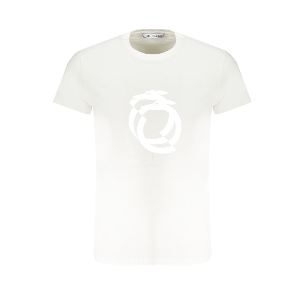 Trussardi White Cotton T-Shirt TR-30158-M