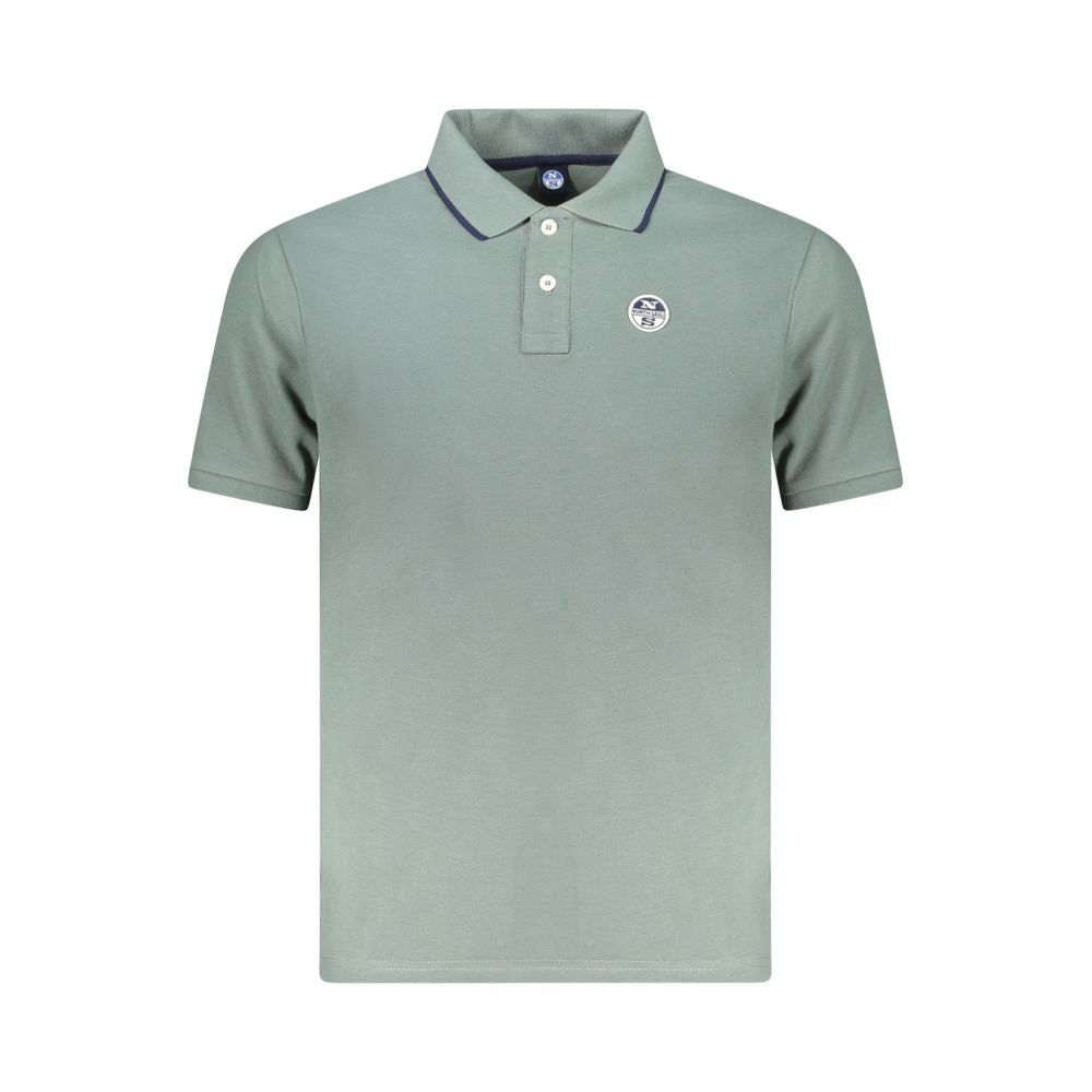 North Sails Green Cotton Men Polo Shirt NO-35047-M