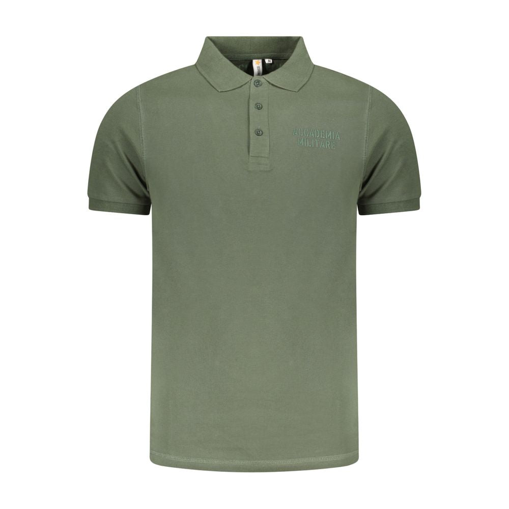 Accademia Militare Green Cotton Polo Shirt AC-36535-S