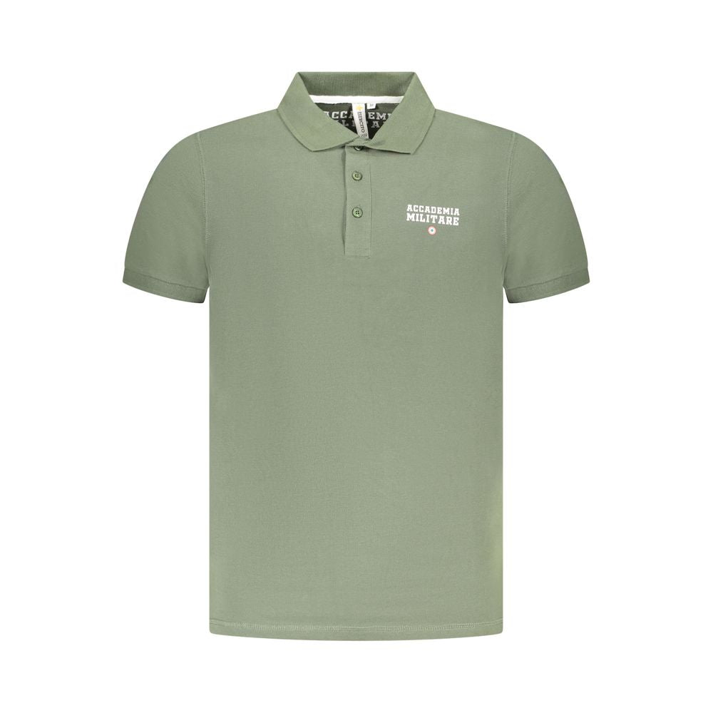 Accademia Militare Green Cotton Polo Shirt AC-36538-S