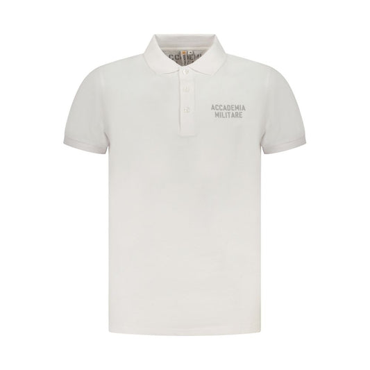 Accademia Militare White Cotton Polo Shirt AC-36555-S