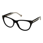 Carolina Herrera Black Women Glasses Frame, full-rim acetate cat eye with demo lenses, includes branded case.