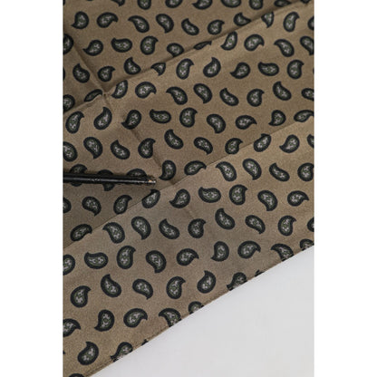 Dolce & Gabbana Brown Printed Neck Warmer Men Foulard Scarf