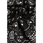 Dolce & Gabbana Black White Bandana Square Men Foulard Scarf MS7470
