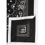 Dolce & Gabbana Black White Bandana Square Men Foulard Scarf MS7470